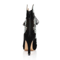 hollow out high heel rhinestone cut women sandals boots